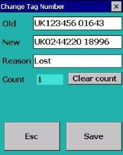 Change tag number