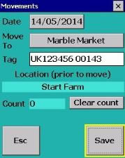 Movements screen