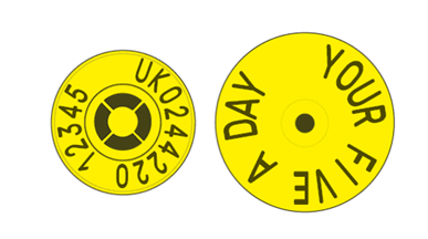 Picture of England and Wales Sheep Replica EID Combi E23® Button | Layout 2
